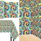 100 ft Long Tie Dye Tablecloth Roll Hippie Tablecloth 60s Party Decorations Colorful Rainbow Swirls Table Cloth for Tie Dye Party Decorations Supplies